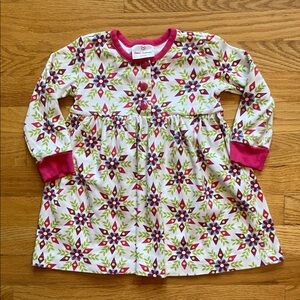 Hanna Andersson - Holiday Geometric Star Long Sleeve Playdress